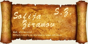 Sofija Ziramov vizit kartica